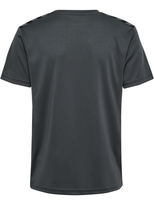 hmlAUTHENTIC PL JERSEY S/S KIDS, ASPHALT, packshot