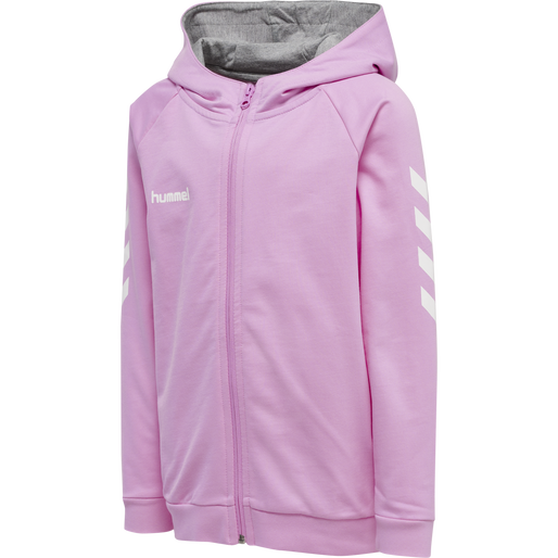 HMLGO KIDS COTTON ZIP HOODIE, ORCHID, packshot