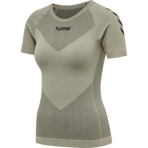 HUMMEL FIRST SEAMLESS JERSEY S/S WOMAN, LONDON FOG, packshot