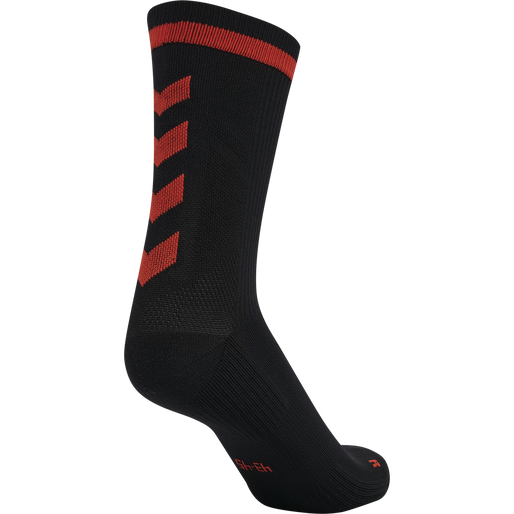 ELITE INDOOR SOCK LOW PA, BLACK/CHERRY TOMATO, packshot