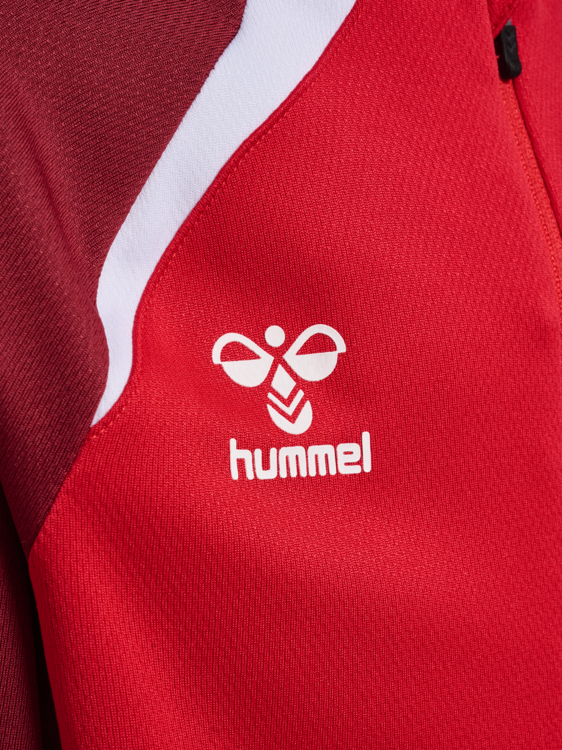 hmlLEAD 2.0 ZIP HOODIE KIDS, TRUE RED/MAROON, packshot