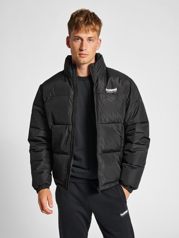 hmlLGC NICKY PUFF JACKET, BLACK, model
