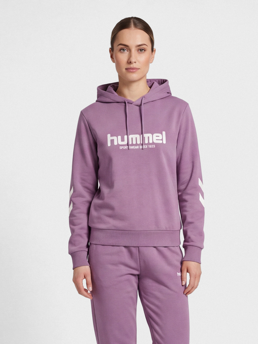 hmlLEGACY 2.0 W HOODIE, GRAPEADE, model