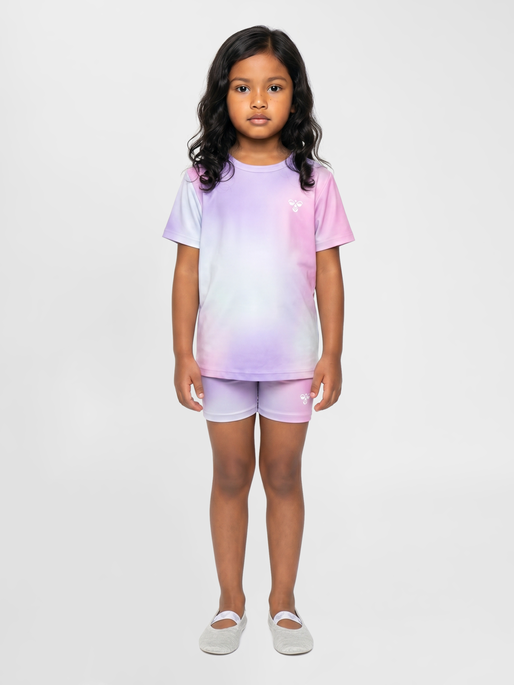 hmlJR GRADIENT GYM SHORT TIGHTS, PASTEL LAVENDER, model