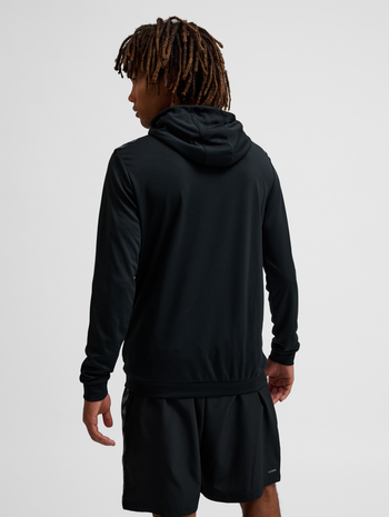 hmlAUTHENTIC PL ZIP HOODIE, BLACK, model
