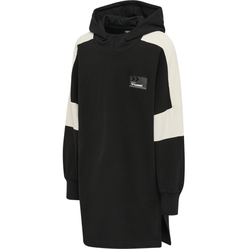 hmlMARLEE HOODIE DRESS, BLACK hmlMARLEE HOODIE DRESS, BLACK, packshot