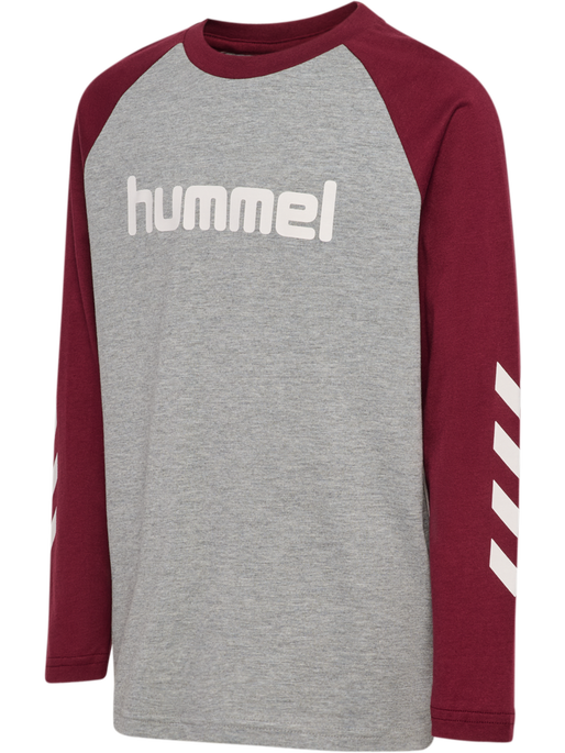 hmlJR LOGO T-SHIRT L/S, CHOCOLATE TRUFFLE, packshot