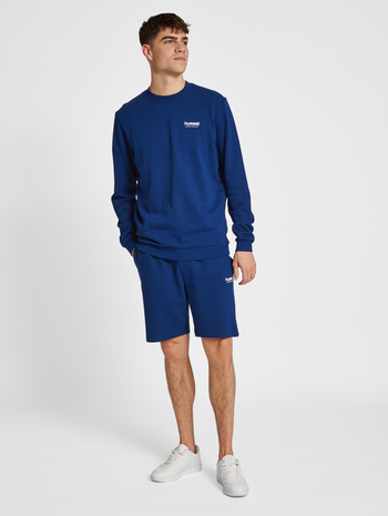 hmlLGC GABE SWEATSHORTS, ESTATE BLUE, model