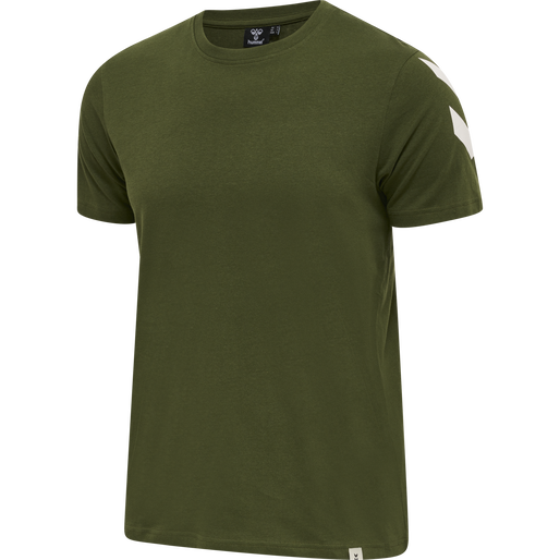 hmlLEGACY CHEVRON T-SHIRT, RIFLE GREEN, packshot