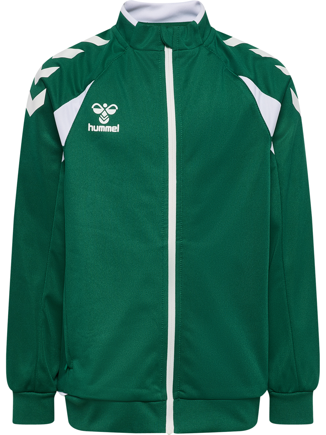 hmlCORE 2.0 TRACK ZIP JACKET KIDS, EVERGREEN/WHITE, packshot