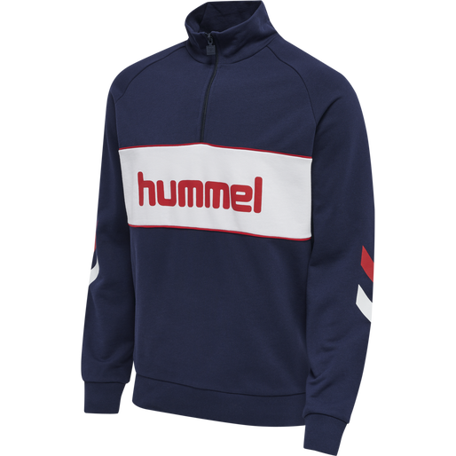 hmlIC DURBAN HALF ZIP SWEATSHIRT, PEACOAT, packshot