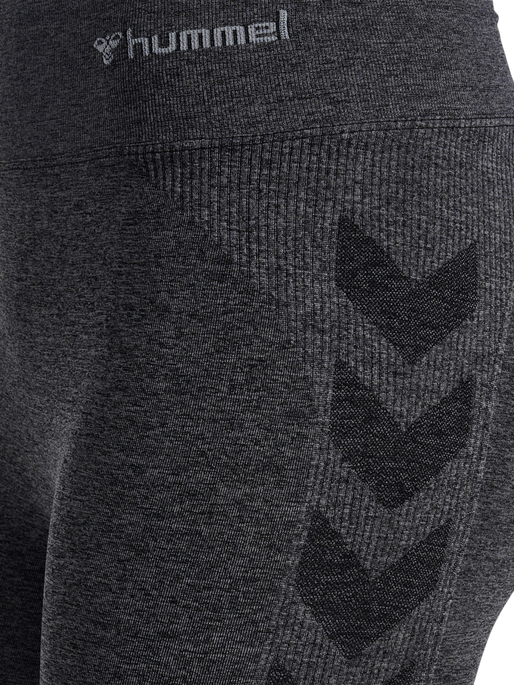 hmlCI SEAMLESS MW SCRUNCH TIGHT, BLACK MELANGE hmlCI SEAMLESS MW SCRUNCH TIGHT, BLACK MELANGE, packshot