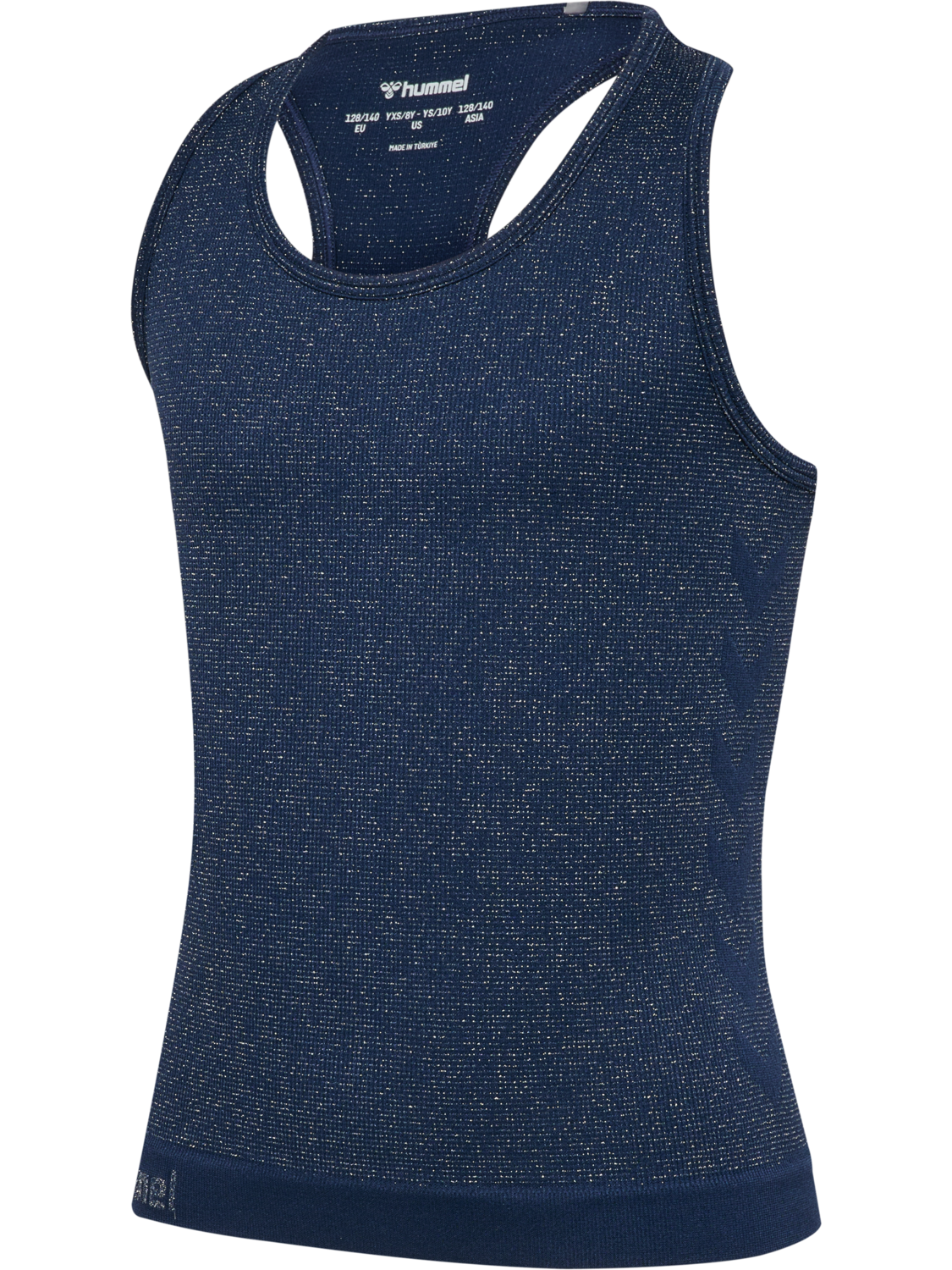 hmlJR SEAMLESS  GLITTER  TANK TOP, DRESS BLUES, packshot