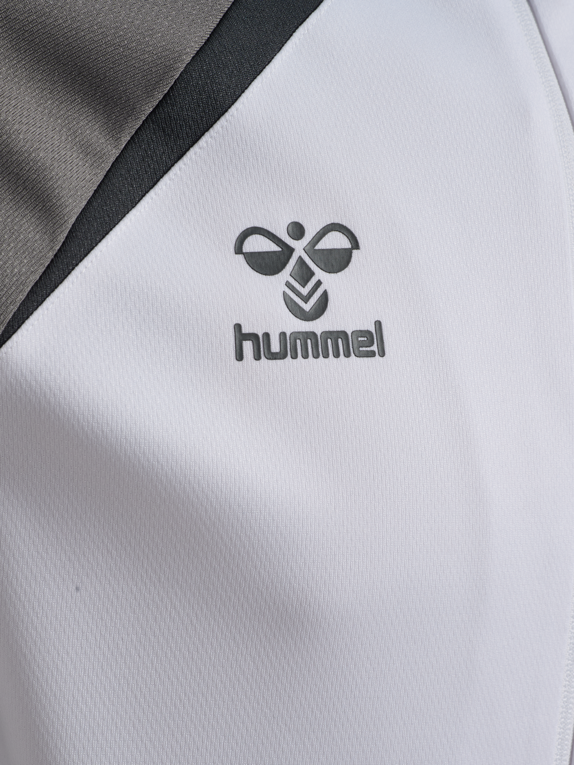 hmlLEAD 2.0 ZIP HOODIE, WHITE/STEEL GRAY, packshot