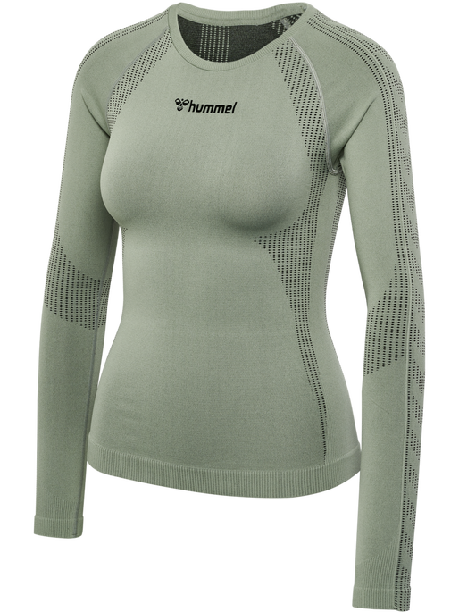 hmlMT SHAPING SEAMLESS T-SHIRT L/S, SEAGRASS, packshot