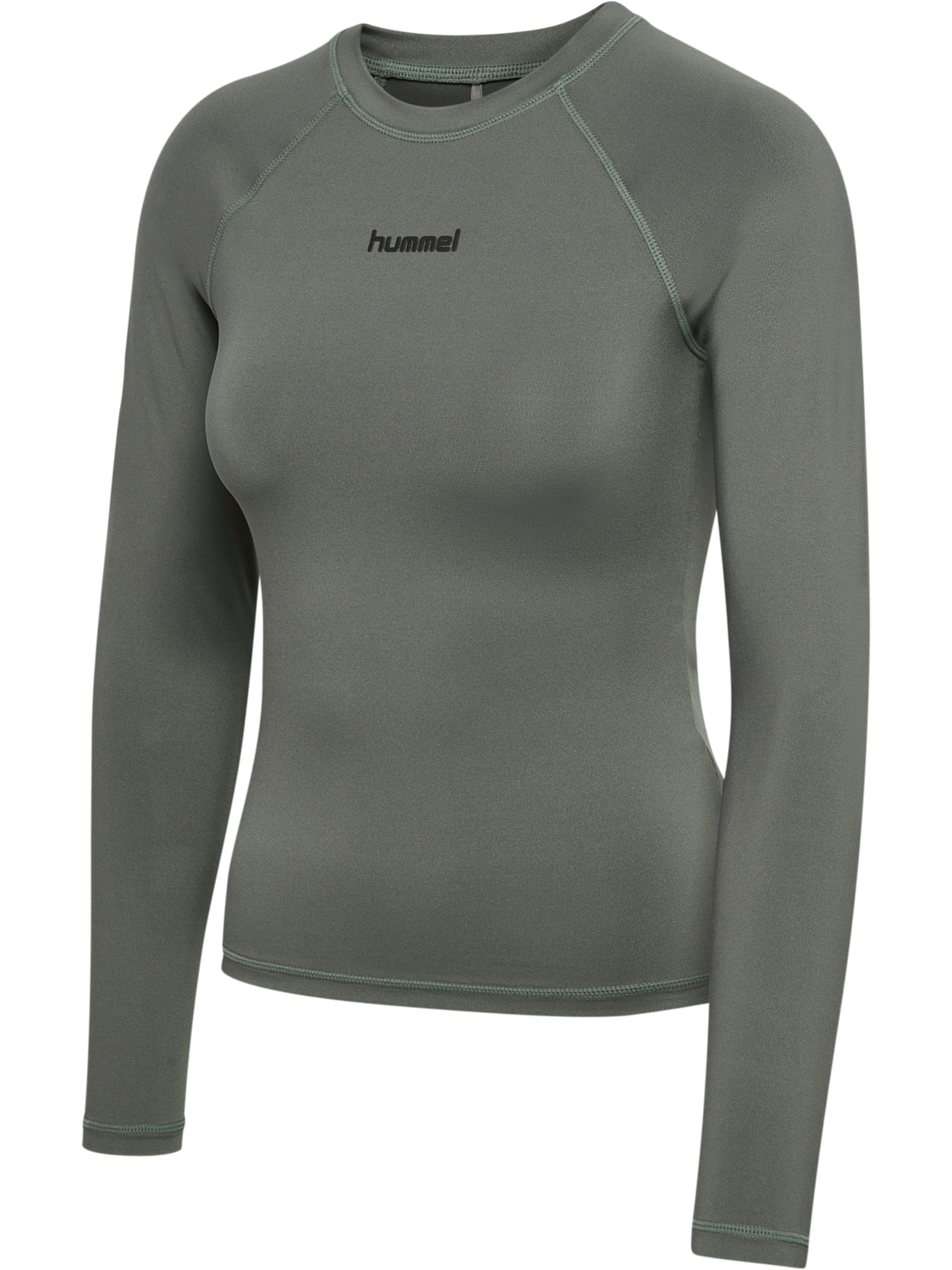 hmlPRIMA W T-SHIRT L/S, CASTOR GRAY, packshot