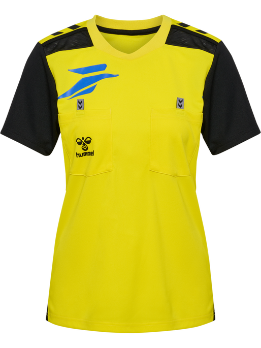 FFHB NEW REFEREE JERSEY S/S WO, BLAZING YELLOW W/O SPONSOR FFHB NEW REFEREE JERSEY S/S WO, BLAZING YELLOW W/O SPONSOR, packshot