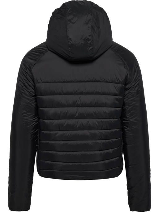 hmlGO QUILTED HOOD JACKET, BLACK hmlGO QUILTED HOOD JACKET, BLACK, packshot