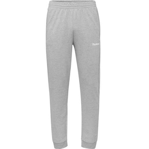 HMLGO COTTON PANT, GREY MELANGE, packshot