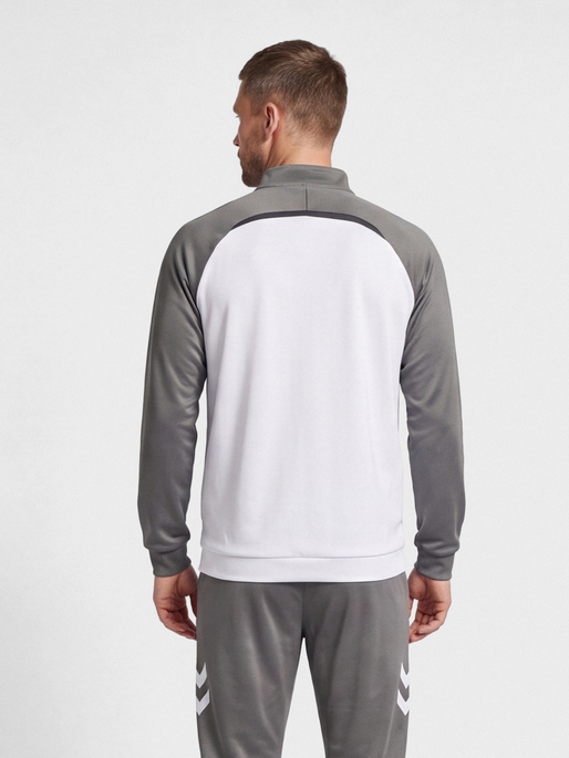 hmlLEAD 2.0 TRACK ZIP JACKET, WHITE/STEEL GRAY, model
