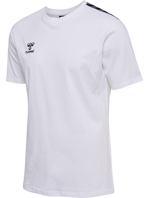 hmlAUTHENTIC CO T-SHIRT S/S, WHITE, packshot