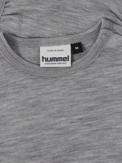 hmlMINI WOOL RIB BODY L/S, GREY MELANGE hmlMINI WOOL RIB BODY L/S, GREY MELANGE, packshot