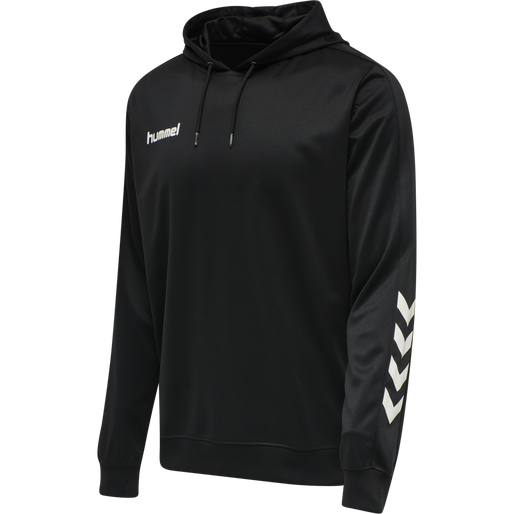 hmlPROMO POLY HOODIE, BLACK, packshot