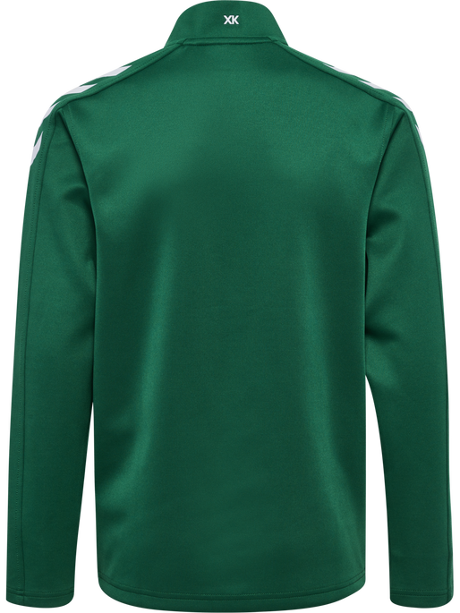 hmlCORE XK POLY ZIP SWEAT KIDS, EVERGREEN hmlCORE XK POLY ZIP SWEAT KIDS, EVERGREEN, packshot
