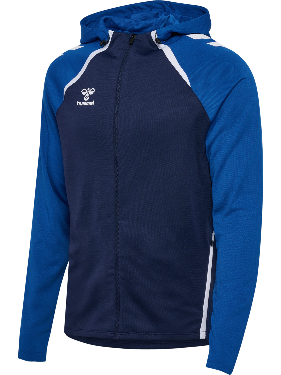 hmlLEAD 2.0 ZIP HOODIE, MARINE/TRUE BLUE, packshot