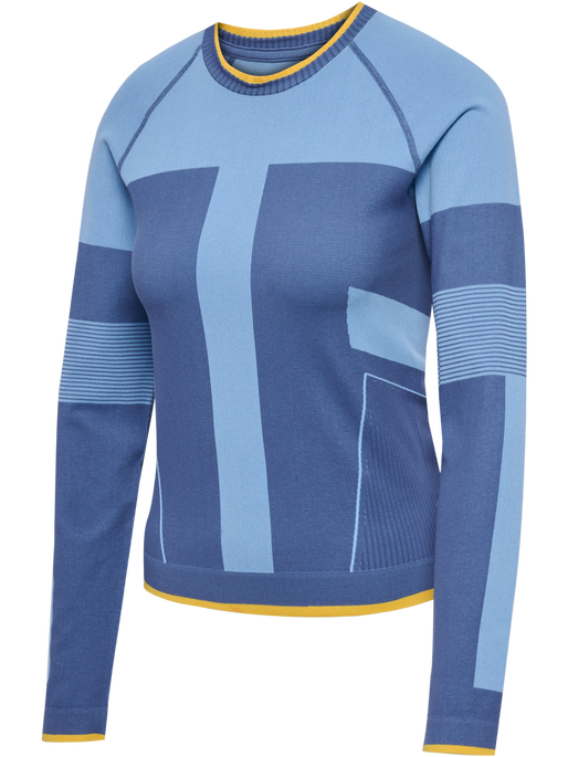 hmlSEAMLESS TEE LS, DUTCH BLUE hmlSEAMLESS TEE LS, DUTCH BLUE, packshot