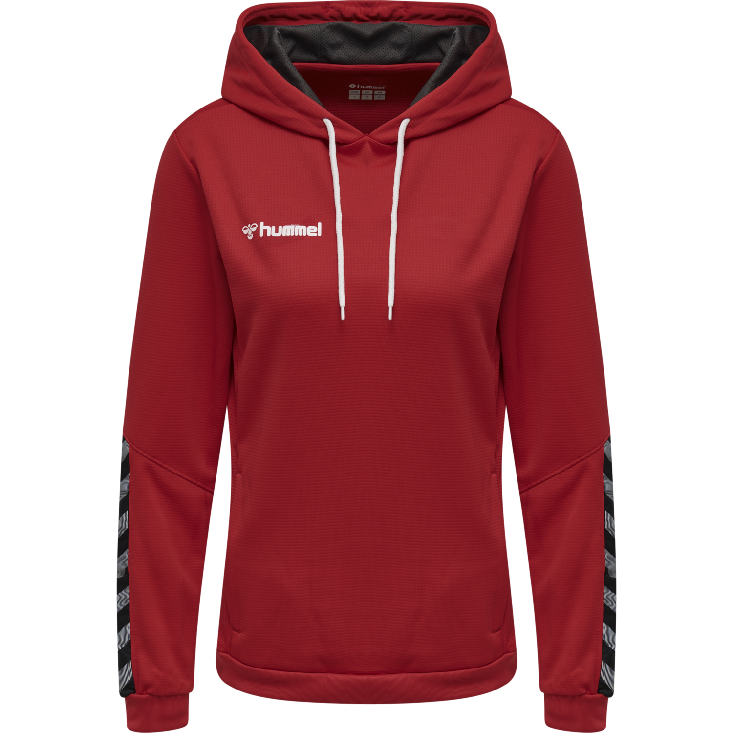 hmlAUTHENTIC POLY HOODIE WOMAN, TRUE RED, packshot