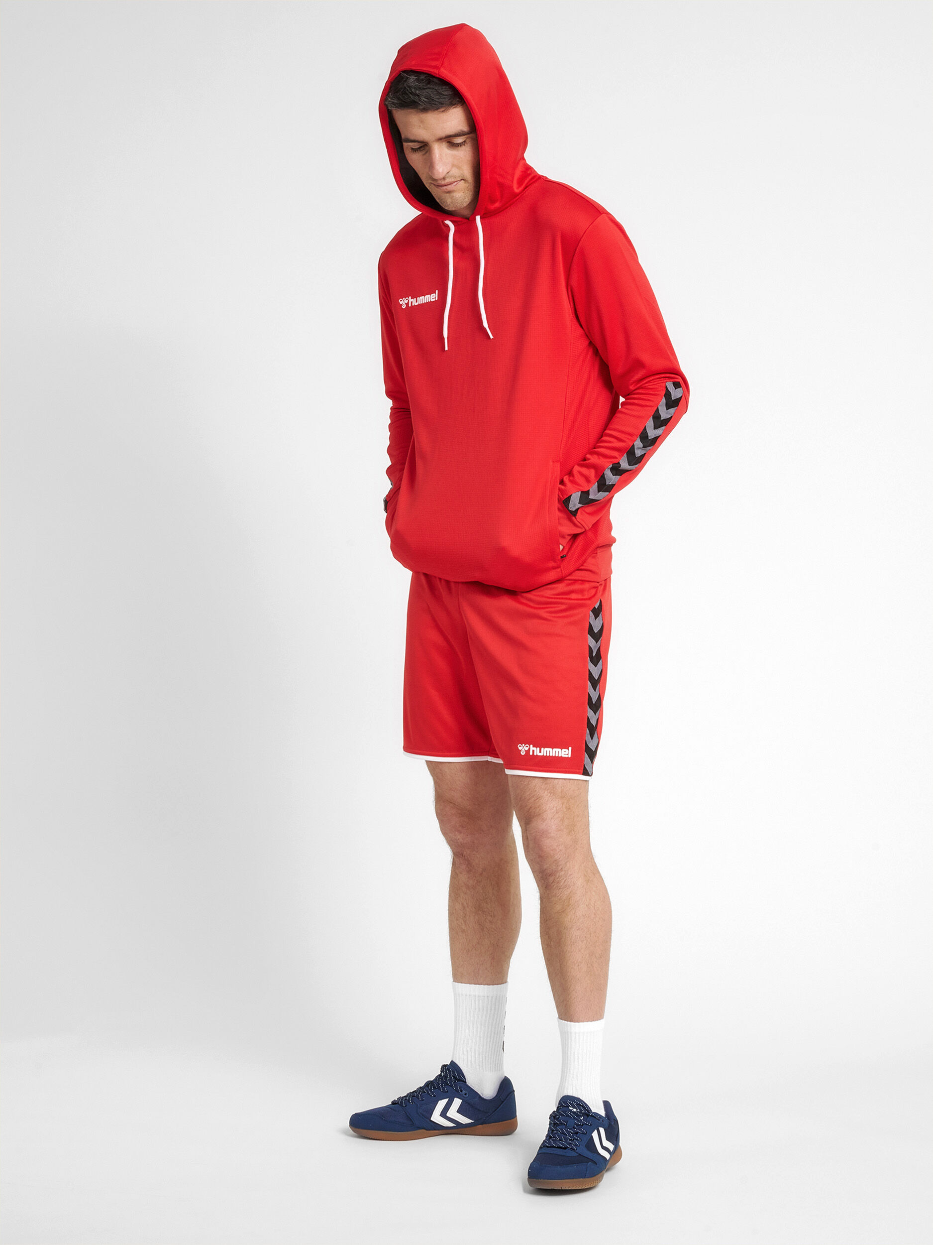 hummel AUTHENTIC POLY HOODIE TRUE RED hummel