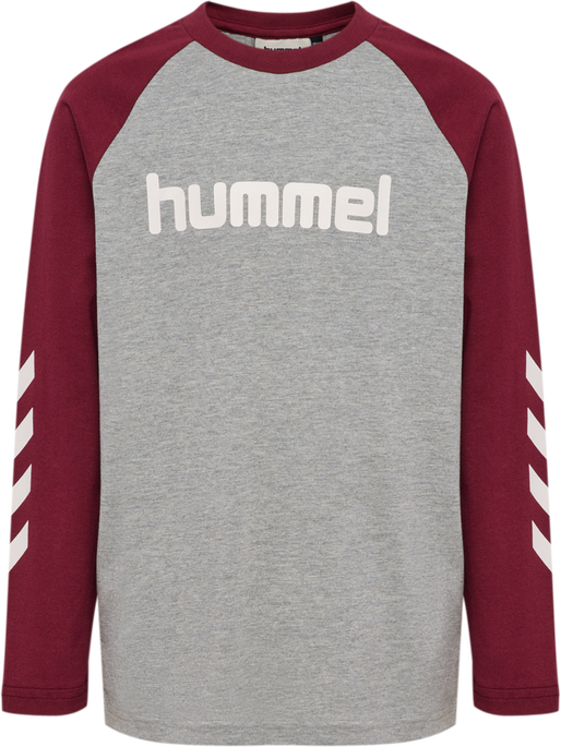 hmlJR LOGO T-SHIRT L/S, CHOCOLATE TRUFFLE, packshot
