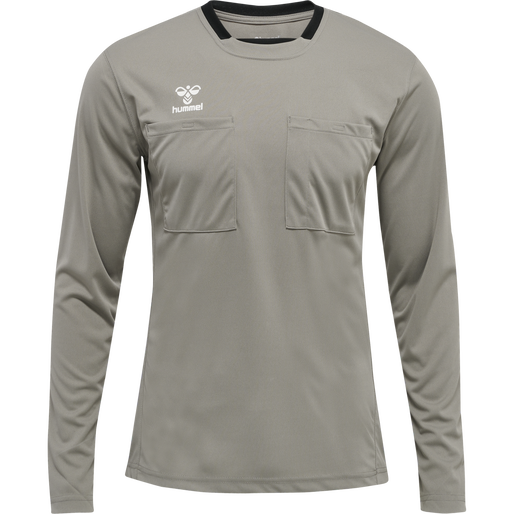 hmlREFEREE CHEVRON JERSEY L/S, STEEPLE GRAY, packshot