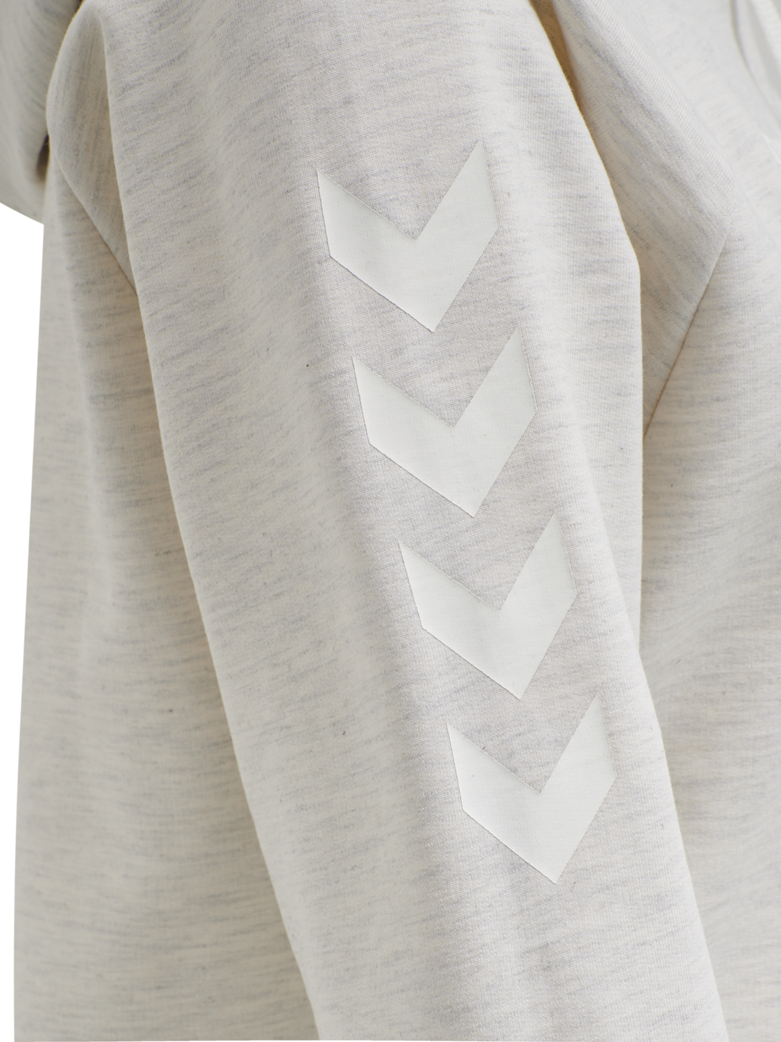 HMLGO COTTON HOODIE WOMAN, EGRET MELANGE, packshot