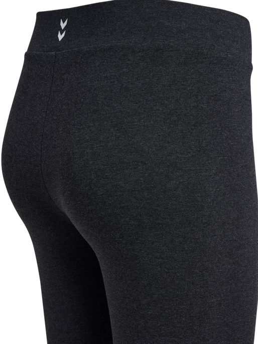 hmlPULSE LOGO MW TIGHTS, BLACK MELANGE, packshot