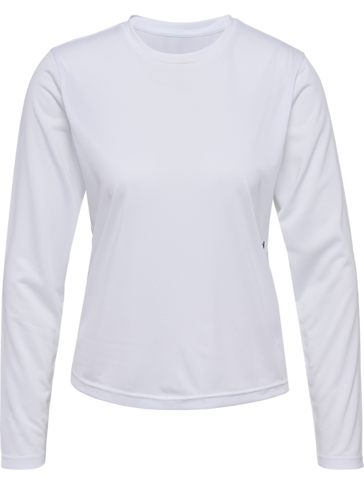 hmlPULSE WORKOUT W T-SHIRT L/S, WHITE, packshot