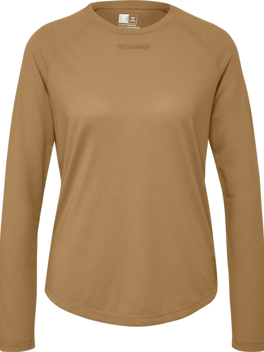 hmlMT VANJA T-SHIRT L/S, TIGERS EYE, packshot