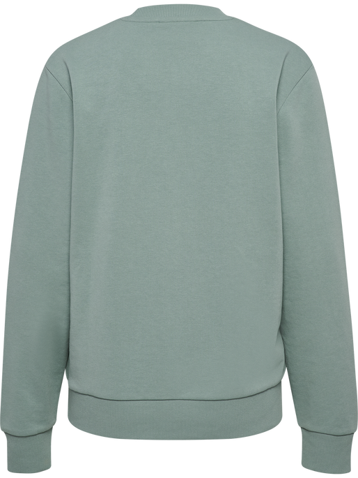 hmlPULSE W SWEAT CREWNECK, CHINOIS GREEN, packshot