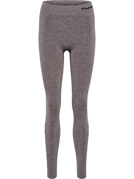 hmlCI SEAMLESS MID WAIST TIGHTS, CHOCOLATE PLUM MELANGE hmlCI SEAMLESS MID WAIST TIGHTS, CHOCOLATE PLUM MELANGE, packshot