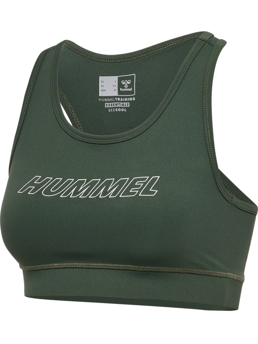 hmlTE FUNDAMENTAL SPORTS BRA, CLIMBING IVY, packshot