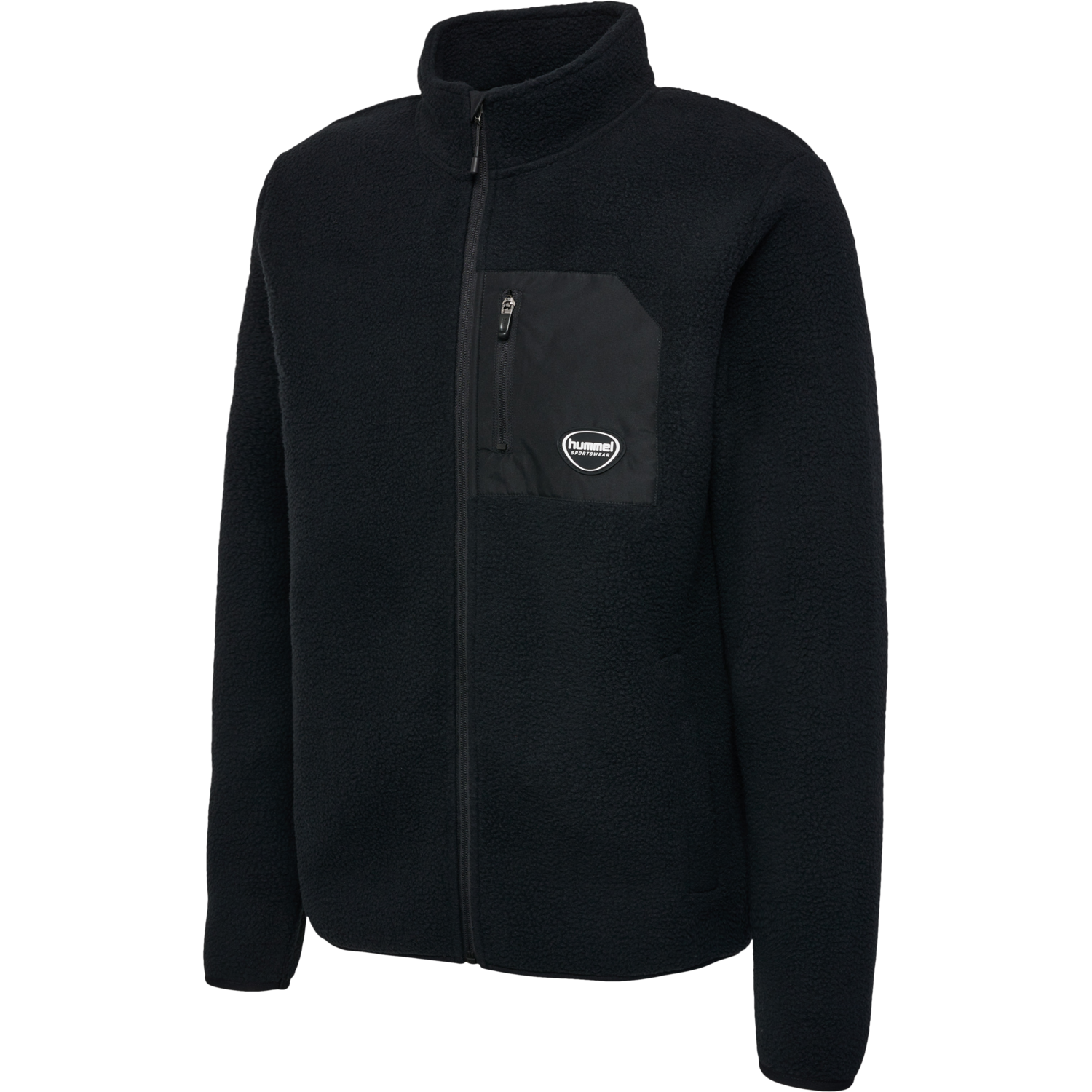 hmlLGC OLIVER FLEECE JACKET, BLACK, packshot