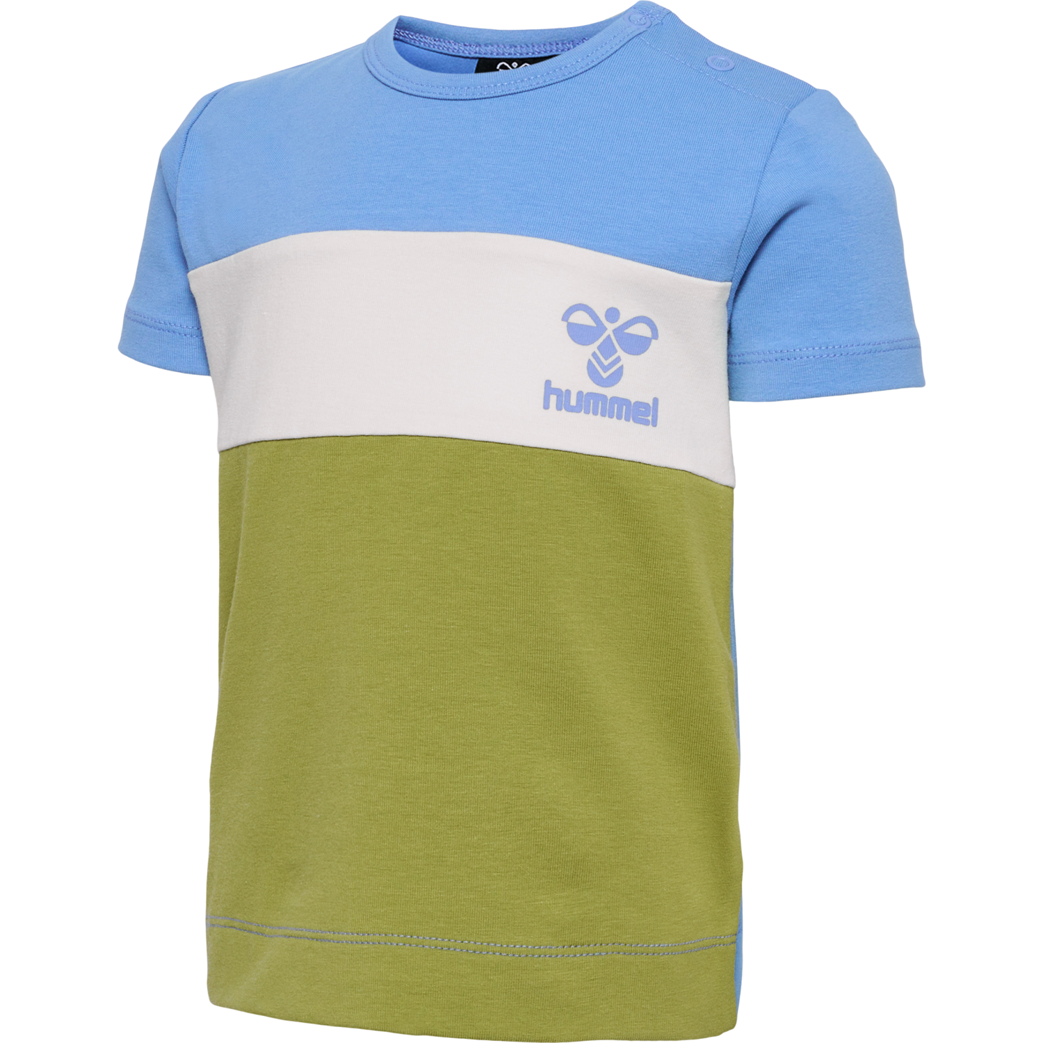 hmlGLAD BLOCK T-SHIRT S/S, SILVER LAKE BLUE, packshot