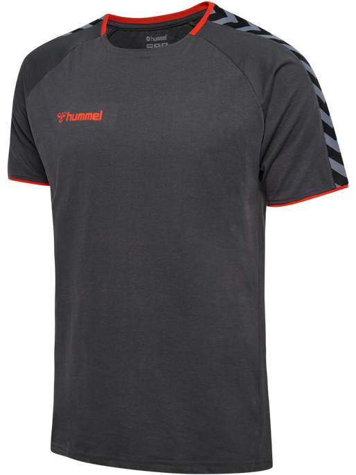 hmlAUTHENTIC TRAINING TEE, ASPHALT hmlAUTHENTIC TRAINING TEE, ASPHALT, packshot
