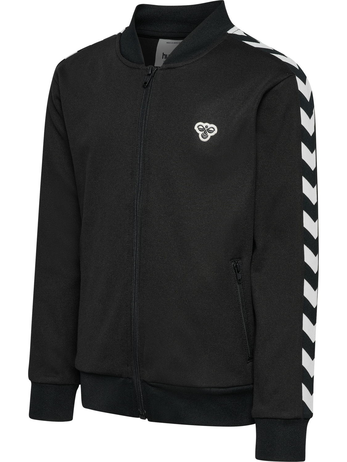hmlJR ARCHIVE REG POLY ZIP JACKET, BLACK, packshot