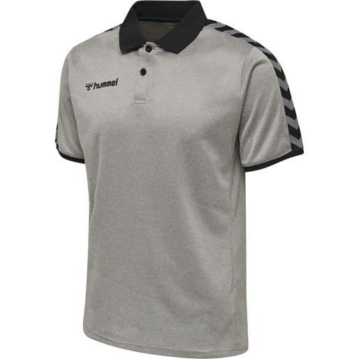 hmlAUTHENTIC FUNCTIONAL POLO, GREY MELANGE, packshot