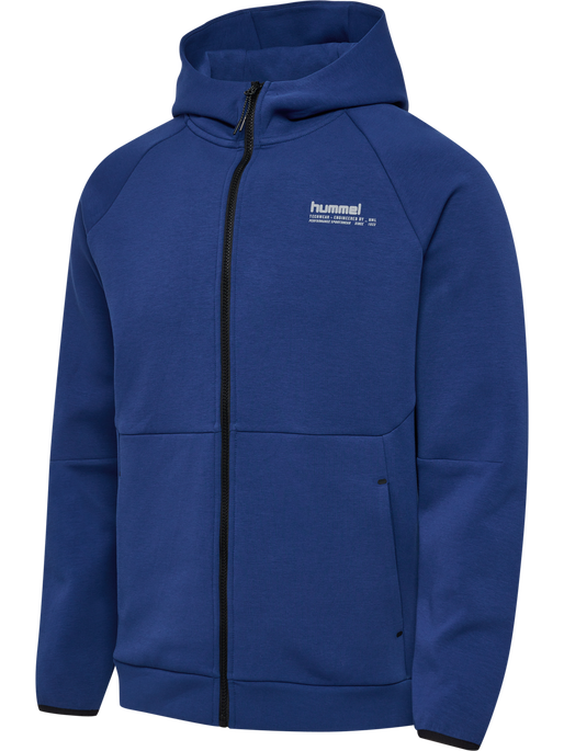 hmlTECH FLEECE REGULAR ZIP HOODIE, ESTATE BLUE, packshot