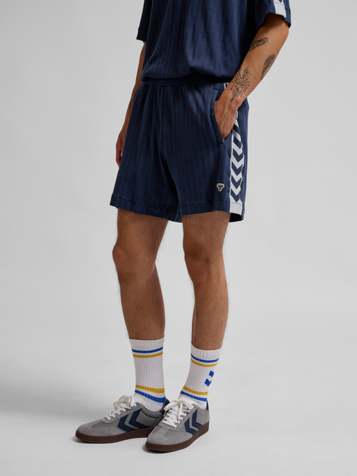 hmlARCHIVE REGULAR SHORTS, BLACK IRIS, model