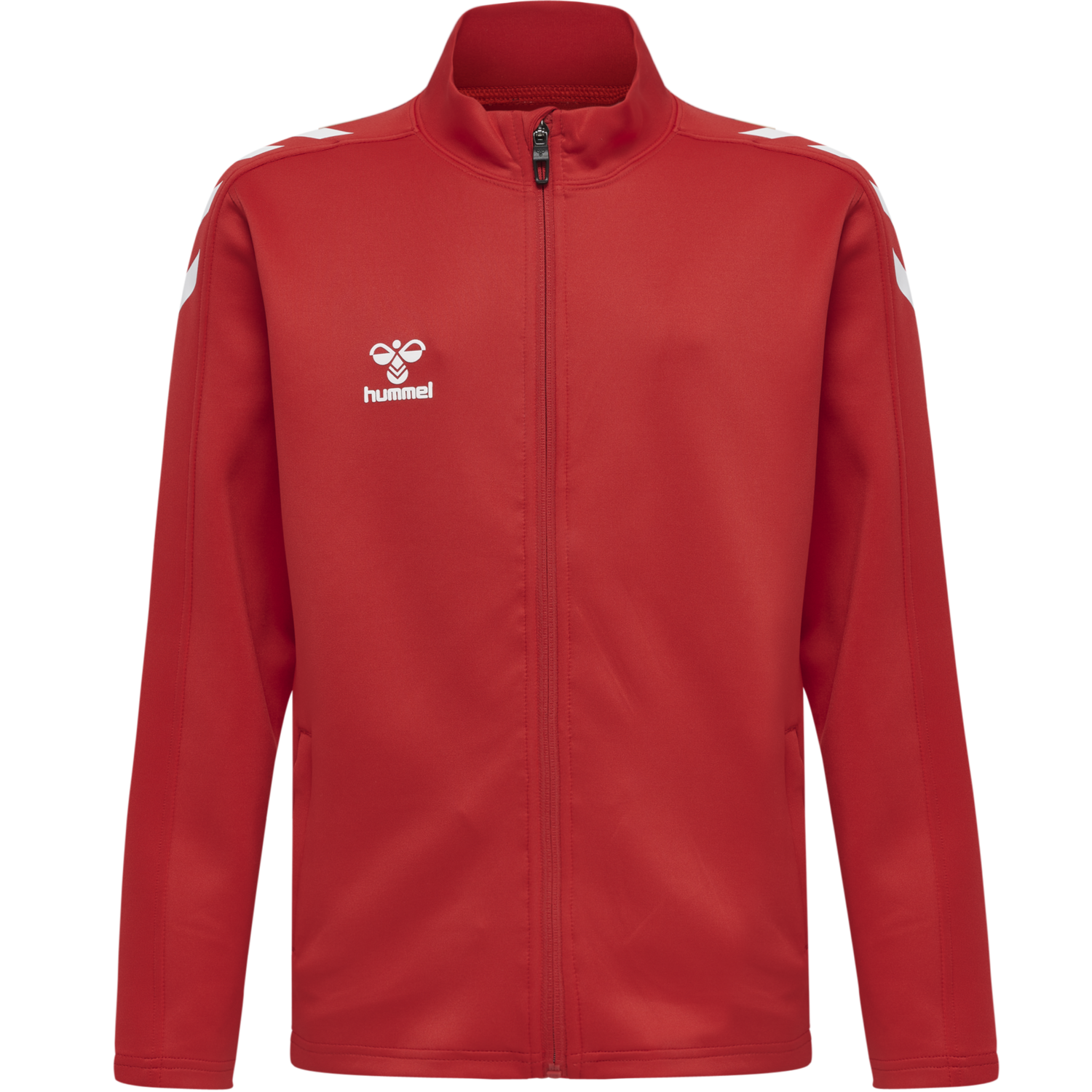 hmlCORE XK POLY ZIP SWEAT KIDS, TRUE RED, packshot