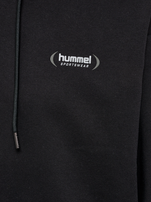 hmlFELIX LOOSE HOODIE, BLACK, packshot